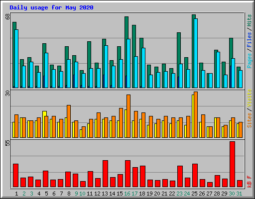 Daily usage for May 2020