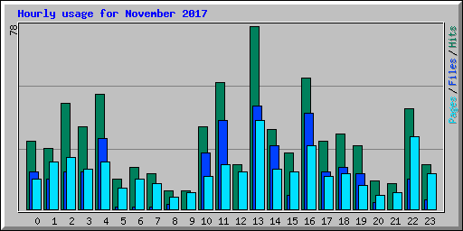 Hourly usage for November 2017