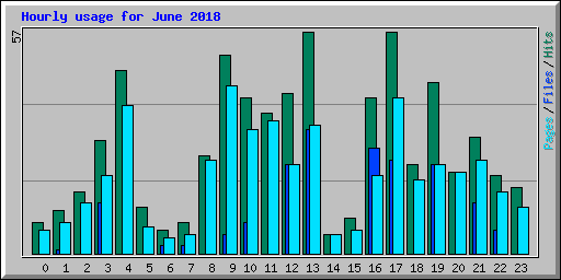 Hourly usage for June 2018