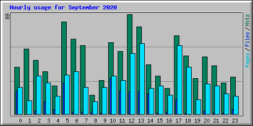 Hourly usage for September 2020