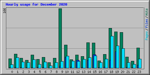 Hourly usage for December 2020