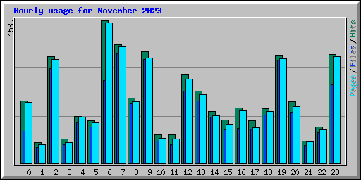 Hourly usage for November 2023