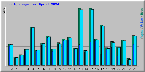 Hourly usage for April 2024