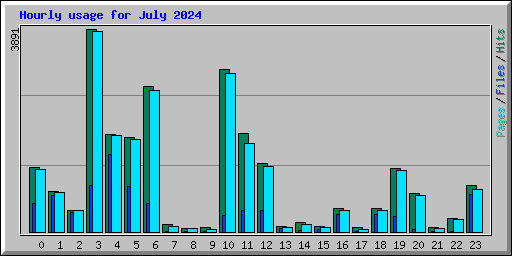 Hourly usage for July 2024