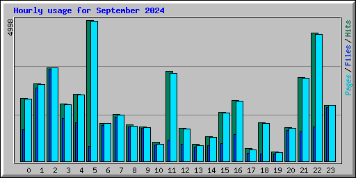 Hourly usage for September 2024